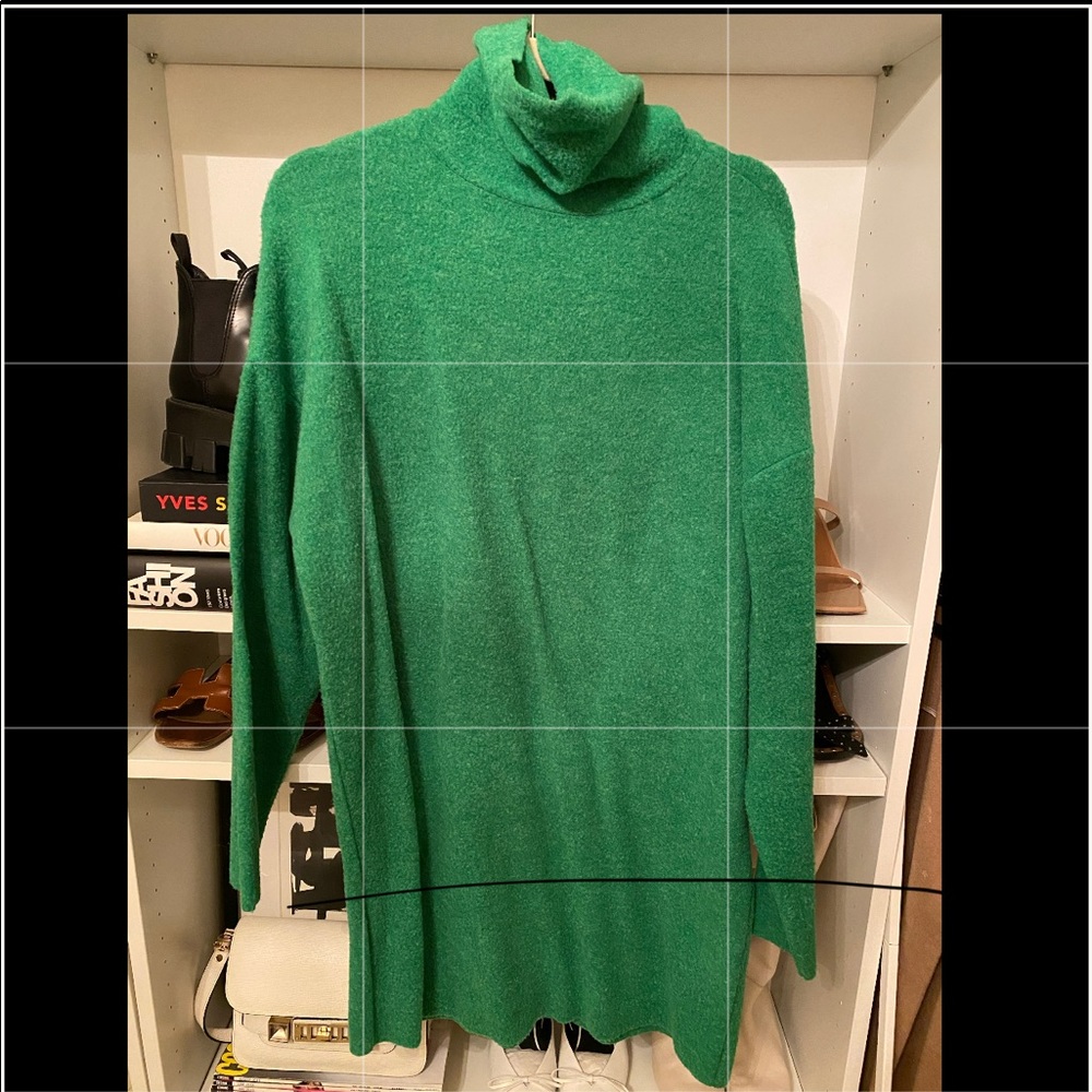 Zara Fleece Turtleneck Shift Dress Sz Small